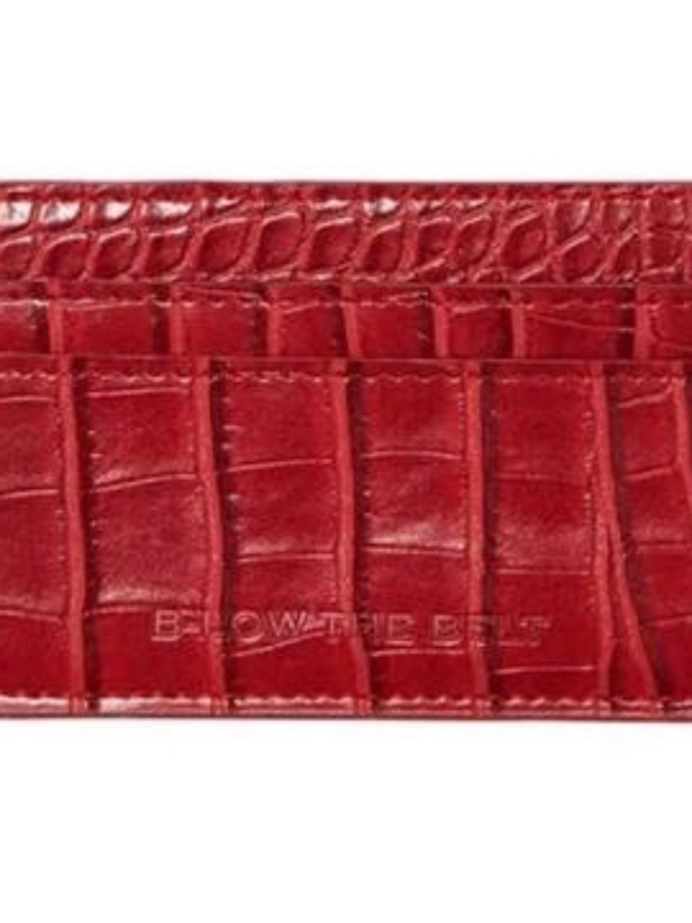 B-LOW THE BELT Faux Crocodile Card Holder